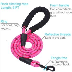 5FT Reflective Dog Leash, brand new!